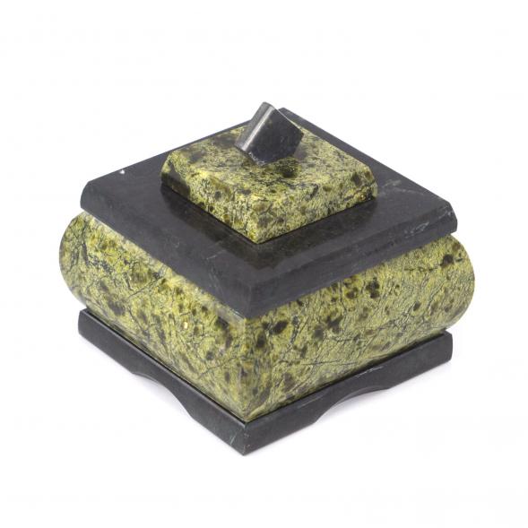 Шкатулка для украшений змеевик 8х8х7 см 112076