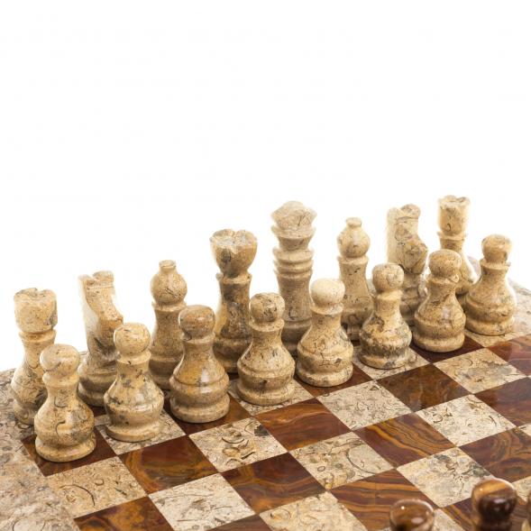 Шахматы &amp;quot;Дебют&amp;quot; доска 30х30 см оникс ракушечник 123540