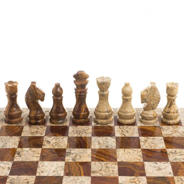 Шахматы &amp;quot;Дебют&amp;quot; доска 30х30 см оникс ракушечник 123540