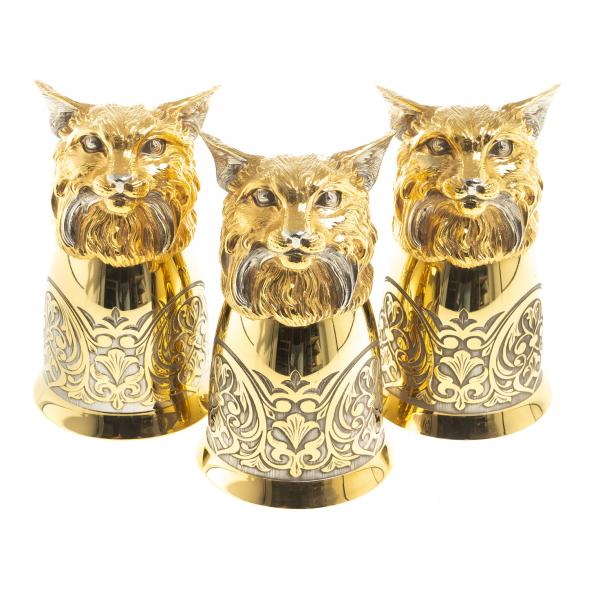 Стопки перевертыши &amp;quot;Рысь&amp;quot; 70 мл 3 шт Златоуст 123634