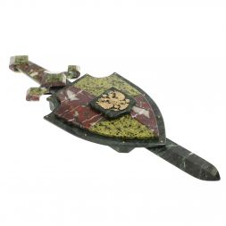 Сувенир из камня "Щит и меч" с креплением на стену