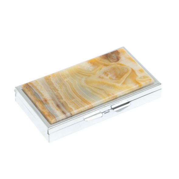 Таблетница на 7 отделений из камня шайтанский переливт 128056