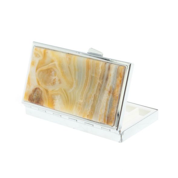 Таблетница на 7 отделений из камня шайтанский переливт 128056