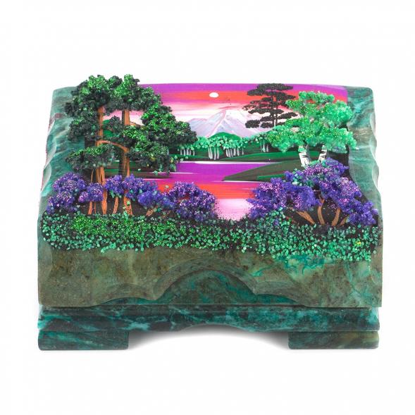 Шкатулка с расписной крышкой &amp;quot;Летний пейзаж&amp;quot; 17х11х8 см 119722