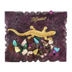 Магнит с ящерицей "Урал" красный