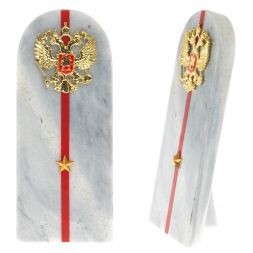 Сувенир погон "Младший лейтенант МВД" камень мрамор