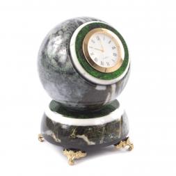 Настольные часы &amp;quot;Шар Антистресс&amp;quot; камень змеевик 9,5 см