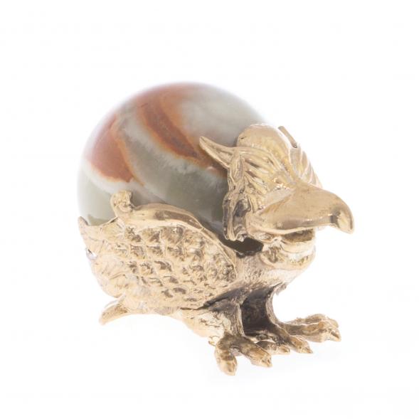 Статуэтка сувенир &amp;quot;Попугай с шаром&amp;quot; бронза камень оникс 122070