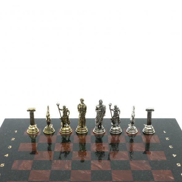 Шахматы &amp;quot;Подвиги Геракла&amp;quot; доска 28х28 см лемезит змеевик 122702