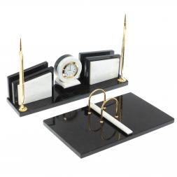 Письменный прибор "Фаворит" с календарницей камень мрамор