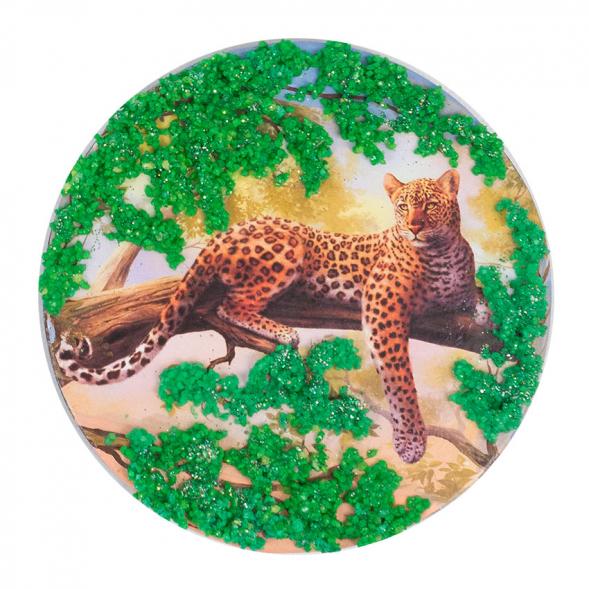 Магнит с рисунком &amp;quot;Гепард на ветке&amp;quot; змеевик 117769