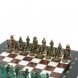Шахматы &amp;quot;Рыцари&amp;quot; фигуры бронза / патина 28х28 см из лемезита и мрамора 128217