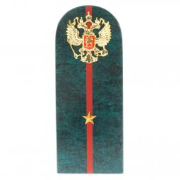 Сувенир погон &amp;quot;Младший лейтенант МВД&amp;quot; камень змеевик