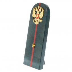 Сувенир погон &amp;quot;Младший лейтенант МВД&amp;quot; камень змеевик