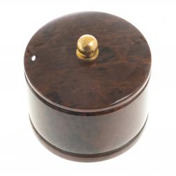 Шкатулка круглая из коричневого обсидиана 5,5х5,5х5,5 см