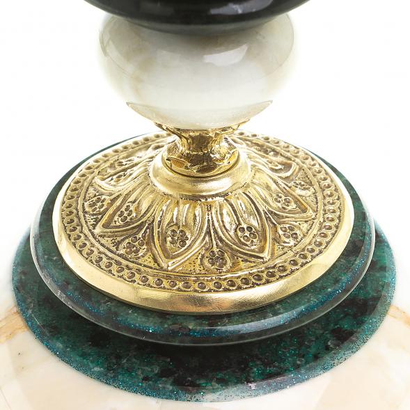 Сувенир шар антистресс &amp;quot;Слон&amp;quot; мрамор, змеевик, бронза 123891