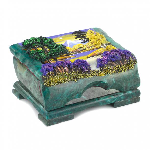 Шкатулка с расписной крышкой &amp;quot;Осенний пейзаж&amp;quot; 17х11х8 см 112151