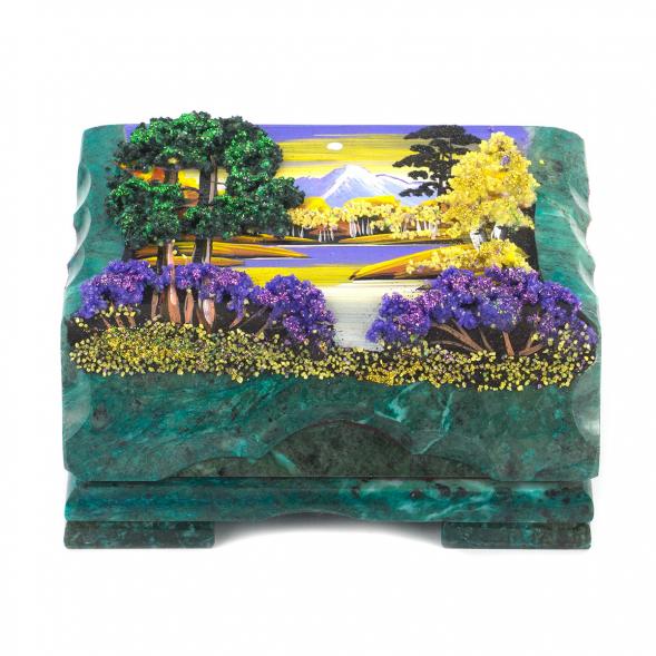 Шкатулка с расписной крышкой &amp;quot;Осенний пейзаж&amp;quot; 17х11х8 см 112151