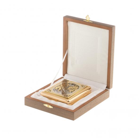 Портсигар с гравюрой &amp;quot;Охота&amp;quot; Златоуст 124246