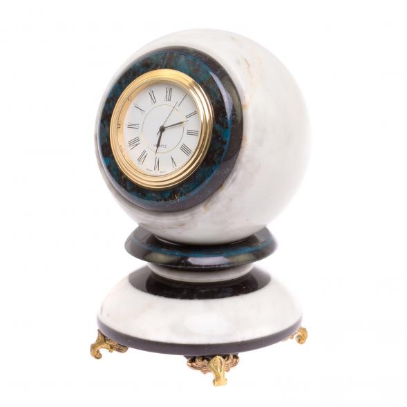 Сувенирные часы &amp;quot;Антистресс&amp;quot; 10 см из белого мрамора 125062