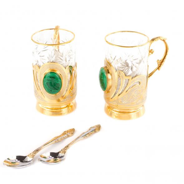 Чайный набор &amp;quot;Малахитовый&amp;quot; на 2 персоны 118750