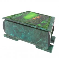 Шкатулка с рисунком "Хозяйка медной горы" 20х10х8 см змеевик