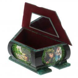 Шкатулка с рисунком "Хозяйка медной горы" 20х10х8 см змеевик