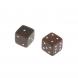Кубики зарики 1 см из коричневого обсидиана 2 шт 122042