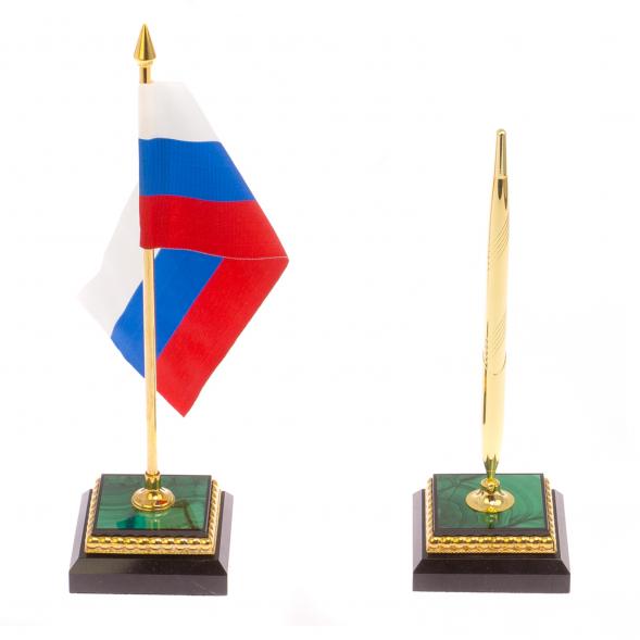 Письменный набор из малахита &amp;quot;Орел&amp;quot; Златоуст 125281