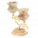 Подсвечник двухрожковый из оникса 11,5х11,5х13,5 см 126427