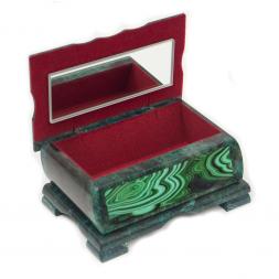 Шкатулка Хозяйка медной горы с иллюстрацией под малахит 15х9х7 см