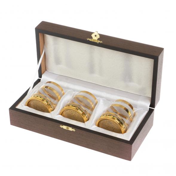 Подарочный набор из трех стопок &amp;quot;Фианит&amp;quot; 80 мл Златоуст 126807