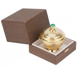 Сахарница металлическая "Малахит" в подарочной коробке Златоуст