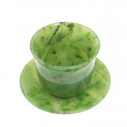 Кофейный набор чашка и блюдце из нефрита