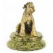 Сувенирная статуэтка &amp;quot;Собака Ризеншнауцер&amp;quot; бронза камень змеевик 118612