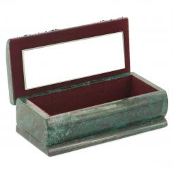 Шкатулка с росписью "Лето" 14х7х5 см камень змеевик