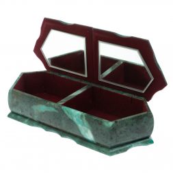 Шкатулка &amp;quot;Хозяйка медной горы и зимний пейзаж&amp;quot; 29,5х12х8 см