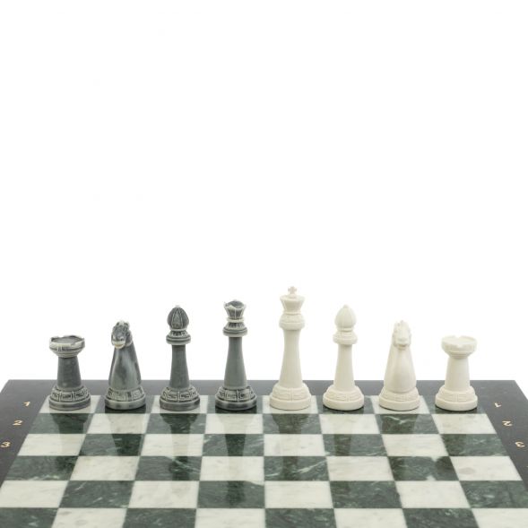 Шахматы подарочные &amp;quot;Стаунтон&amp;quot; 44х44 см мрамор / шабровский змеевик 129357
