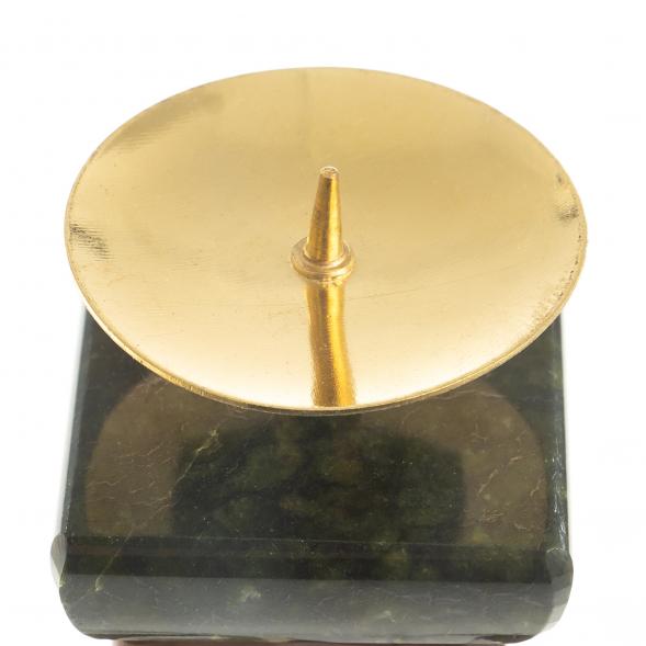 Подсвечник из лемезита с ящерицей 5х5х16 см 122932