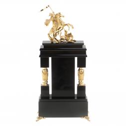 Часы &amp;quot;Георгий Победоносец&amp;quot; большие офиокальцит бронза