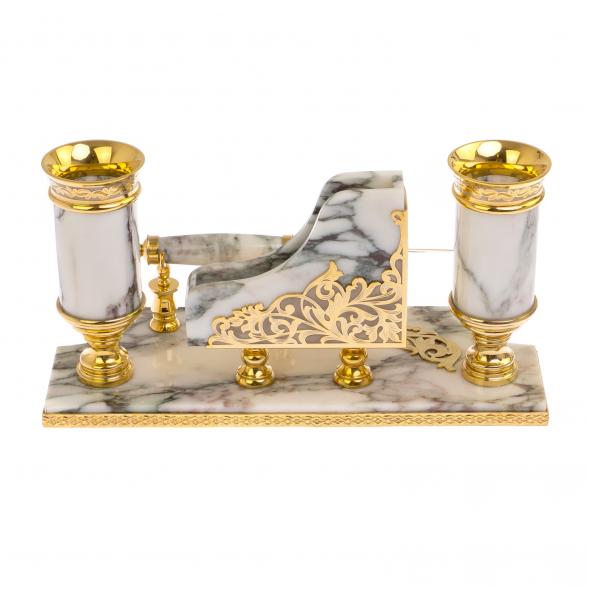 Письменный прибор &amp;quot;Меценат&amp;quot; из мрамора Златоуст 125018