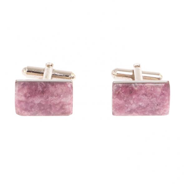 Запонки камень турмалин прямоугольные 126507