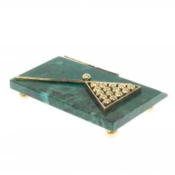 Сувенир "Подарок лучшему бильярдисту" бронза змеевик