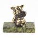 Статуэтка из бронзы и змеевика &amp;quot;Поросенок сидит №1&amp;quot; 119357