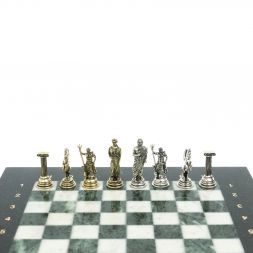 Шахматы &amp;quot;Олимпийские игры&amp;quot; 28х28 см из змеевика и мрамора