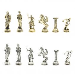 Шахматы &amp;quot;Олимпийские игры&amp;quot; 28х28 см из змеевика и мрамора