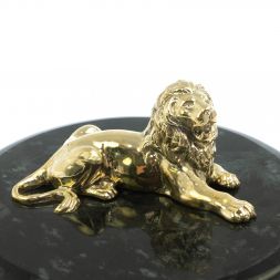 Шкатулка &amp;quot;Лев&amp;quot; из мрамора 15х15х12 см