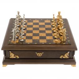 Шахматный ларец "Римские" карельская береза, бук