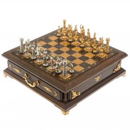 Шахматный ларец "Римские" карельская береза, бук