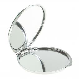 Зеркальце круглое из малахита цвет серебро